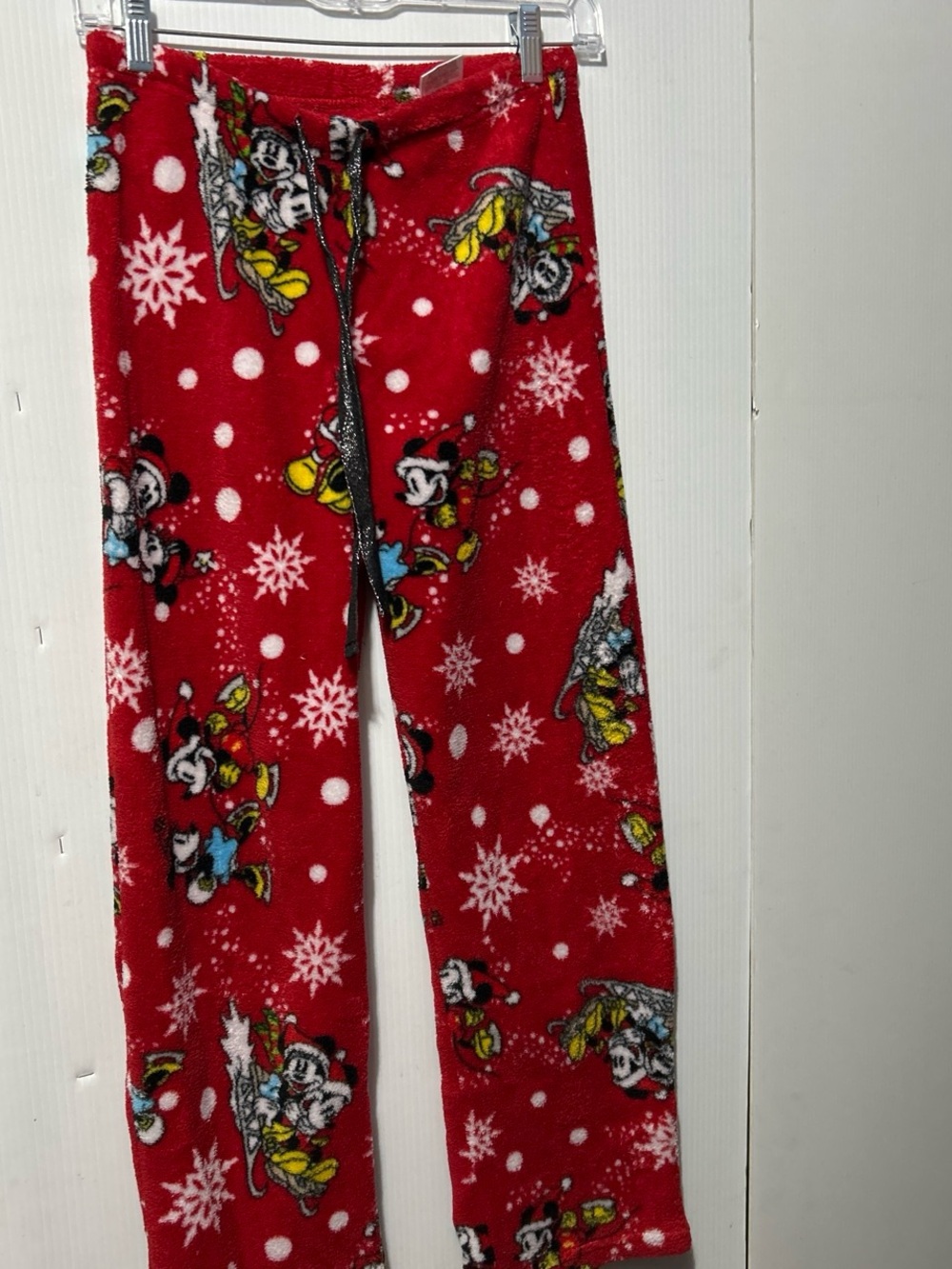 Disney Red Mickey Mouse Holiday Fleece Pajama Pants